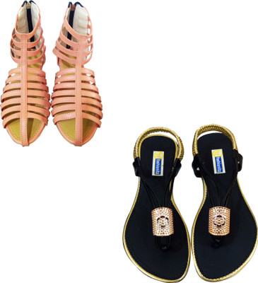 

Fashionitz Women Peach::Black Casual
