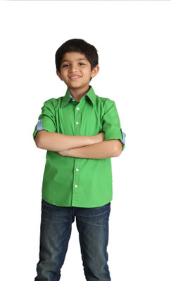 

Paul & doll Boys Solid Formal Green Shirt