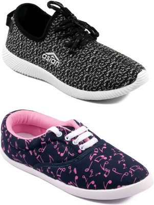 

Asian women's casual shoes combo pack of 2 For Women(Multicolor
