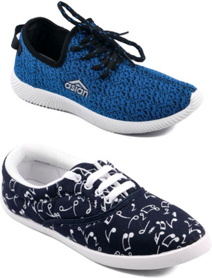 

Asian women's casual shoes combo pack of 2 For Women(Multicolor
