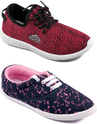 

Asian women's casual shoes combo pack of 2 For Women(Multicolor