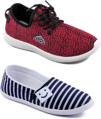 

Asian women's casual shoes combo pack of 2 Casuals For Women(Multicolor