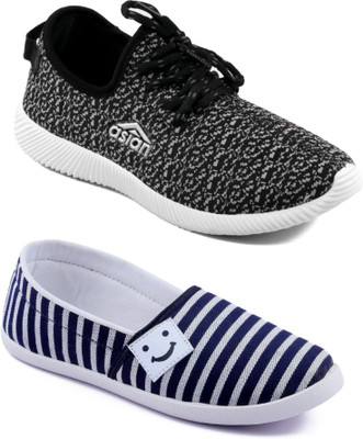 

Asian women's casual shoes combo pack of 2 Casuals For Women(Multicolor