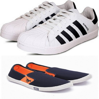 

Trona Casuals For Men(White, Orange