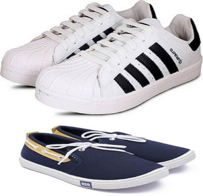 

Trona Casuals For Men(White, Navy