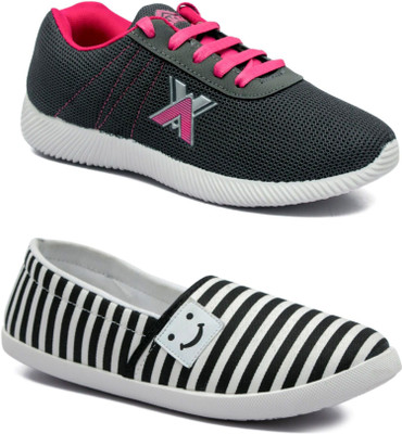 

Asian women's casual shoes combo pack of 2 Casuals For Women(Multicolor