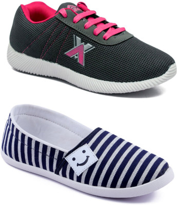 

Asian women's casual shoes combo pack of 2 Casuals For Women(Multicolor