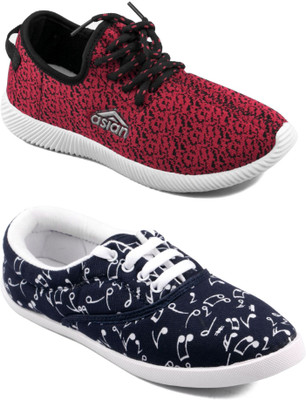 

Asian women's casual shoes combo pack of 2 Sneakers For Women(Multicolor