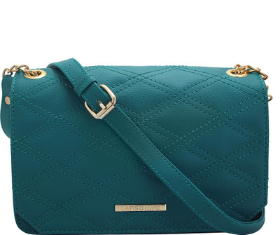 

LAPIS-O- LUPO Women Evening/Party Green PU Sling Bag