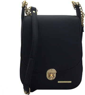 

LAPIS-O- LUPO Women Casual Black PU Sling Bag