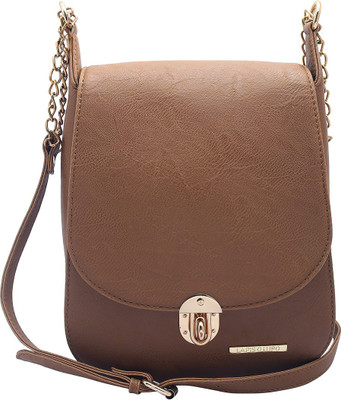 

LAPIS-O- LUPO Women Casual Tan PU Sling Bag