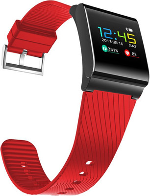 

University Trendz newest IP67 waterproof, heart rate, blood pressure monitoring,step-calorie,notifications with colored OLED SCREEN smart bracelet(Red) Fitness Band(Red, Pack of 1)