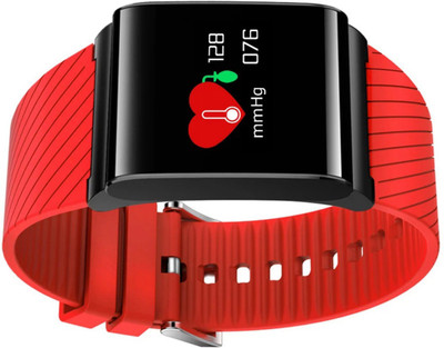

Impression Calorie sports smart colored screen Bracelet With IP 67 Waterproof,(RED) Fitness Tracker Colorful Screen Smart Bracelet with , blood pressure, sensor heart rate monitor(Red Strap, Size : Free)