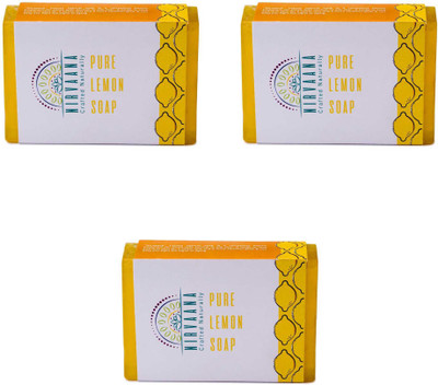 

Nirvaana Handmade Natural Lemon Soap, 100g (Pack of 3)(300 g, Pack of 3)