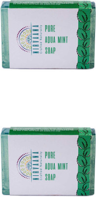 

Nirvaana Handmade Natural Aqua Mint Soap, 100g (Pack of 2)(200 g, Pack of 2)