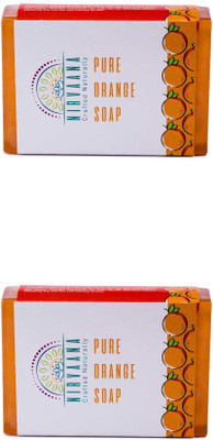 Nirvaana Handmade Natural Orange Soap, 100g (Pack of 2)(200 g, Pack of 2)