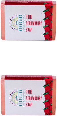 

Nirvaana Handmade Natural Strawberry Soap, 100g (Pack of 2)(200 g, Pack of 2)