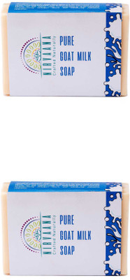 

Nirvaana Handmade Natural Goat Milk Soap, 100g (Pack of 2)(200 g, Pack of 2)