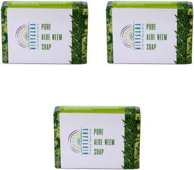 

Nirvaana Handmade Natural Aloe Neem Soap, 100g (Pack of 3)(300 g, Pack of 3)