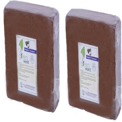 

Green world Organic Coir Pith | Cocopeat For Kitchen | Home | Terrace Garden - 10Kg Soil Manure(10 kg Cake)