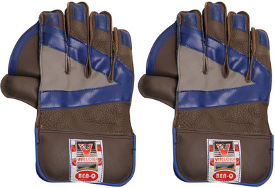

VIRLOK 151555 Wicket Keeping Gloves (Boys, Black, Blue)