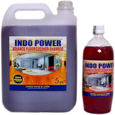 INDOPOWER ADVANCE FLOOR CLEANER SHAMPOO LIME (1ltr.+ 5ltr.) COMBO PACK Regular(2 x 3000 ml)