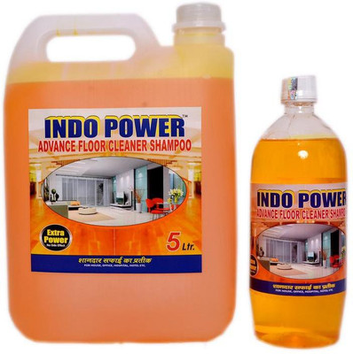 

INDOPOWER ADVANCE FLOOR CLEANER SHAMPOO LIME (1ltr.+ 5ltr.) COMBO PACK Stain Remover