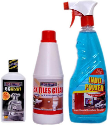 INDOPOWER TILES CLEANER 500ml.+1ltr COMBO PACK Regular(3 x 500 ml)