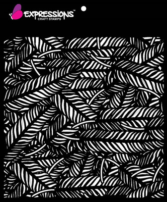 

expressions craft stamps Feathers EST6034 Hand made Design Stencil(Pack of 1, Art stencil)
