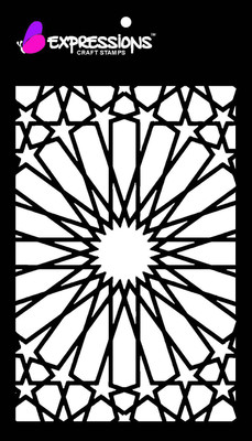 

expressions craft stamps Star Kaleidoscope EST6016 Hand made Design Stencil(Pack of 1, Art Stencil)