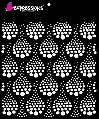 

expressions craft stamps Tear dots EST6040 Hand made Design Stencil(Pack of 1, Art stencil)