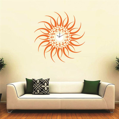 

SYGA  Wall Clock Sticker(Pack of 1, Orange