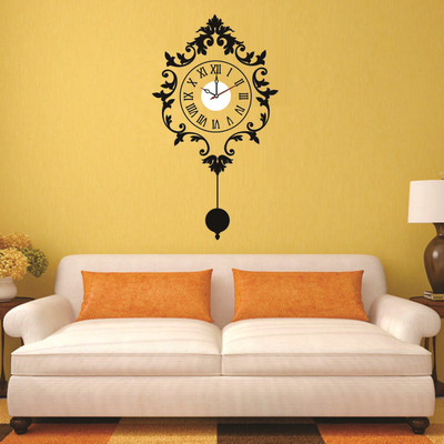 

SYGA  Wall Clock Sticker(Pack of 1, Black