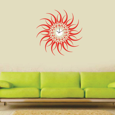 

SYGA  Wall Clock Sticker(Pack of 1, Red