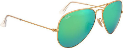 Ray-Ban Aviator Sunglasses(For Men, Green) Ray-Ban Aviator Sunglasses(For Men, Green)