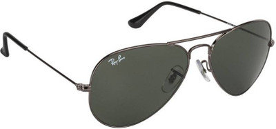 Ray-Ban Aviator Sunglasses(For Men, Green)
