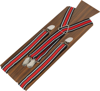 

Peluche X- Back Suspenders for Men, Boys(Red, Black, White)