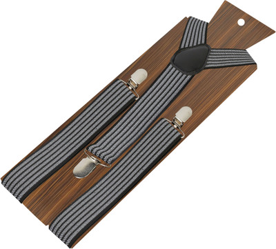 

Peluche Y- Back Suspenders for Men, Boys(Black, White)