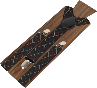 

Peluche Y- Back Suspenders for Men, Boys(Black, Red, White)