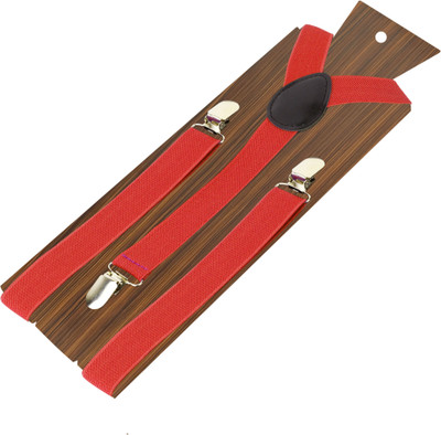 

Peluche Y- Back Suspenders for Men, Boys(Red, Black)