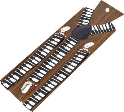 

Peluche Y- Back Suspenders for Men, Boys(Black, White)