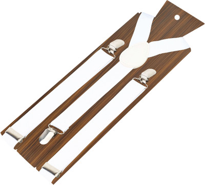 

Peluche Y- Back Suspenders for Men, Boys(White)
