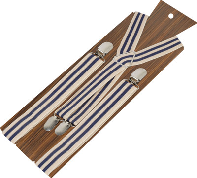 

Peluche X- Back Suspenders for Men, Boys(Beige, Blue)
