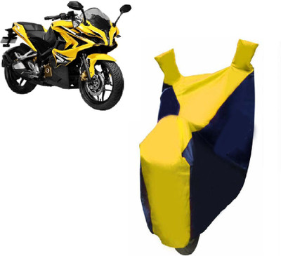 Auto Age Two Wheeler Cover for Bajaj(Pulsar RS 200, Yellow)