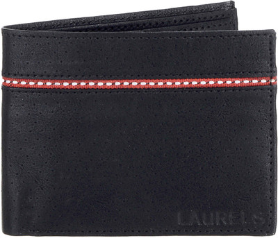 

Laurels Men Black Artificial Leather Wallet(4 Card Slots)