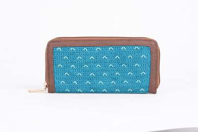 

Wabasta Women Blue Artificial Leather Wallet(6 Card Slots), Green pattern