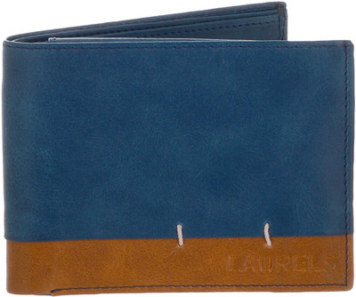 

Laurels Men Blue Artificial Leather Wallet(11 Card Slots)