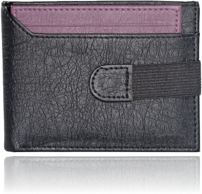 

Zeebros Men Black Artificial Leather Wallet(7 Card Slots), Black-cherry