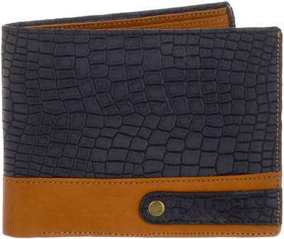 

Laurels Men Black Artificial Leather Wallet(9 Card Slots)