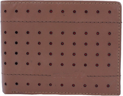 

Street 99 Men Tan Genuine Leather Wallet(12 Card Slots)